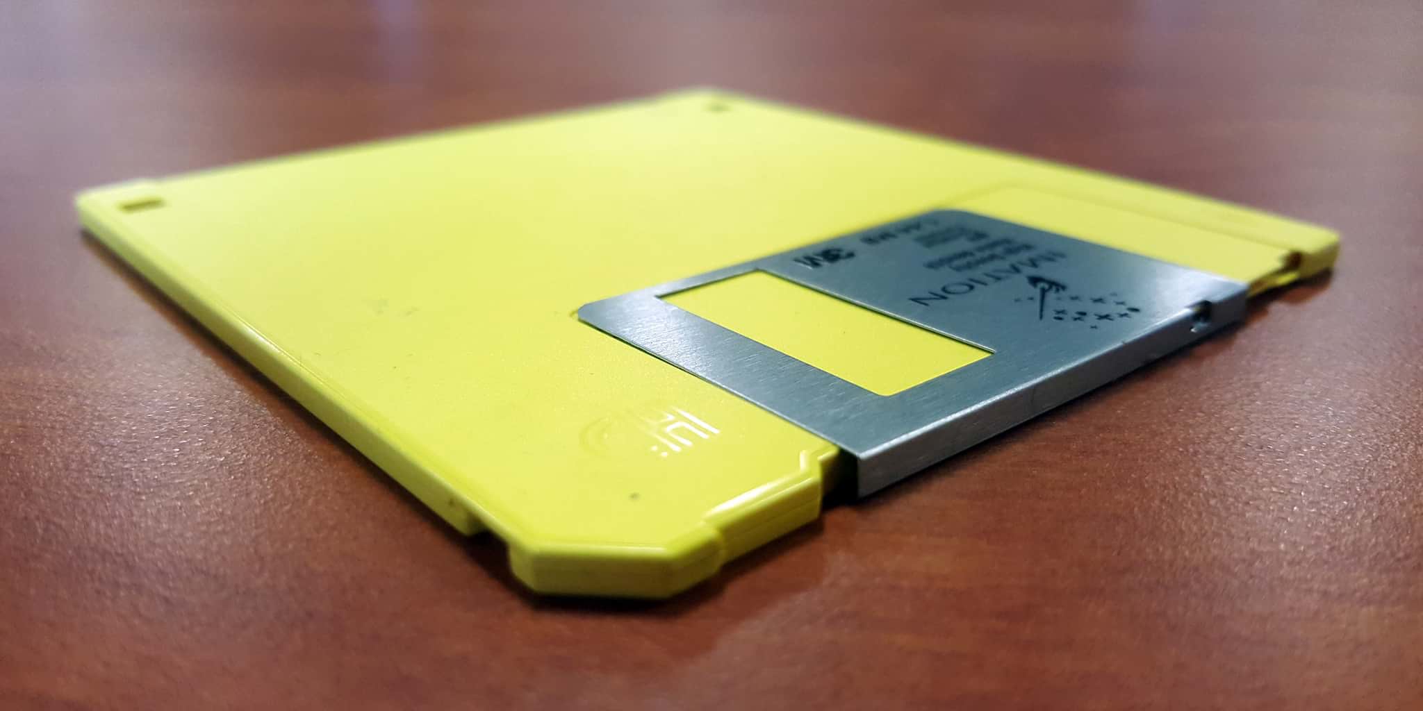 A Floppy Disk - An example of a storage device that uses the FAT file system.